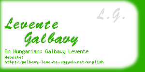 levente galbavy business card